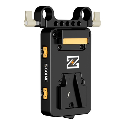 Placa de bateria ZGCINE VM-VP3 V-Mount com saída USB-C PD, 3 saídas D-tap, braçadeira de haste de 15 mm, controle de energia de uma tecla para Sony FX3, Canon EOS R5/R6/R7/R10, Panasonic LUMIX GH6/S5 II, a7S III/a7 IV etc.