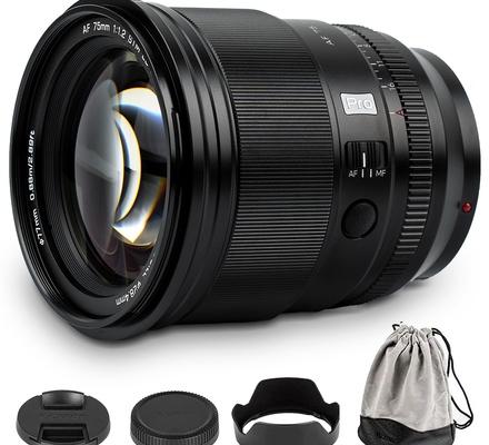 Lente VILTROX 75mm f/1.2 F1.2 Pro E-Mount Ultra Grande Angular Autofoco APS-C Prime para Câmera Sony E-Mount A6600 A6500 A6300 A6000 A6400 A6100 A5100 A7 A7R A7C A7II A7RII A7SIII A7III A7RIII A7RIV A9