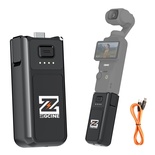 ZGCINE PK-H01 Suporte de bateria para DJI OSMO Pocket 3, 7,7 V/1600 mAh (carga 1,0X), carregamento rápido PD de 17 W, rosca de 1/4" + furo de fixação