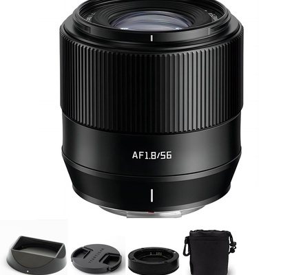 Lente Prime TTArtisan 56mm F1.8 E-Mount APS-C com foco automático para câmeras Sony E-Mount A5000 A5100 A6000 A6100 A6300 A6400 A6500 A6600 NEX-3 NEX-3N NEX-3R NEX-5N NEX-5T NEX-5R NEX-5 NEX-7 NEX5C ZVE-10 FX30