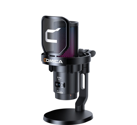 Comica EJoy Uni Pro Cardioid Condenser USB Microfone Redução de Ruído para PC Smartphone Podcast Record Youtube Transmissão ao Vivo
