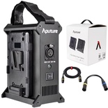 Aputure estação de energia de bateria de 2 compartimentos  V-Mount