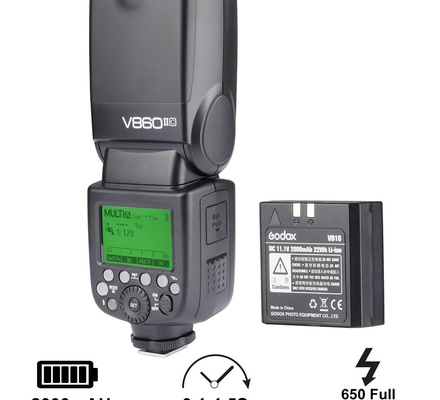 Flash Speedlite Godox Ving V860II-C E-TTL de íons de lítio para câmeras Canon 6D 50D 60D 1DX 580EX II 5D Mark II III