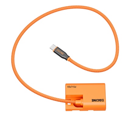 Cabo de bateria fictício ZGCINE USB-C PD para LPE6 para Canon EOS 5D II, III, IV, 6D, 7D, 60D, 70D, 80D, 90D, XC10, R, R5, R6, R5C, R7 - 60 cm/1,97 pés