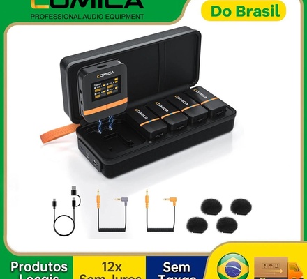 COMICA Vimo Q Wireless Lavalier Microphone System Noise Cancellation Lav Mic for Camera, iPhone, Android, PC, etc