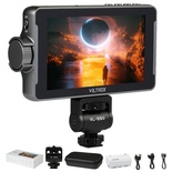 Monitor de campo para câmera DSLR com tela sensível ao toque VILTROX DC-550 de 5,5", alto brilho de 1200 nits, entrada e saída HDMI 4K, com bateria/proteção solar, LUT 3D, assistência de foco, forma de onda para câmeras DSLR Nikon Sony Canon