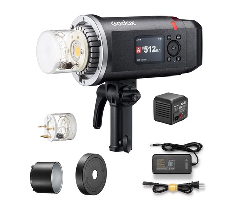 Godox AD600BM II Flash Strobe Monolight, 600Ws Flash Tudo em Um Tempo de Reciclagem de 0,01~0,09s 1/8000 HSS com Luz de Modelagem de 40W para Fotografia de Estúdio em Ambientes Externos