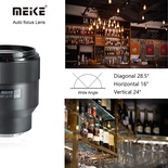 Meike 85mm F1.8 Lente de quadro completo Médio Telefoto STM Lente de foco automático para câmeras Sony E-Mount A6400 A7 III A7R II
