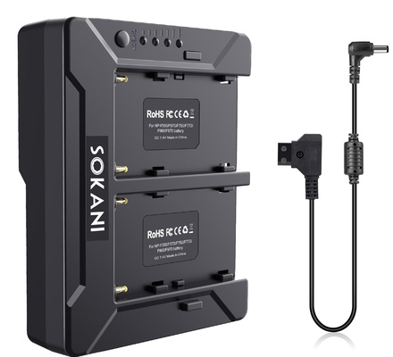 Sokani X60 Placa adaptadora de bateria Saída D-tap para Sony F970 F750 F550 para Sokani X60 Mini X60 RGB LED Luz de vídeo
