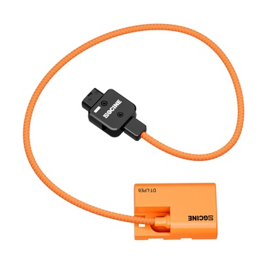 Cabo de bateria fictício ZGCINE D-Tap para LPE6 para Canon EOS R5, R6, R7, R, 5D II/III/IV, 6D, 6D II, 7D, 7D II, 60D, 60Da, 70D, 80D, 90D, XC15, 5DS-60CM/1,97 pés