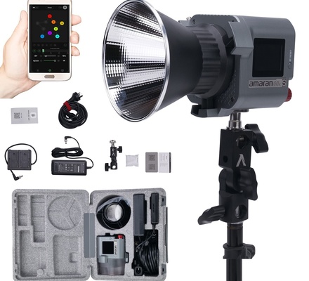 Aputure Amaran 60x S LED Video Light 65W Output Bicolor 2700k-6500k com Bowens Mount App Control Fonte de alimentação DC/AC para fotografia