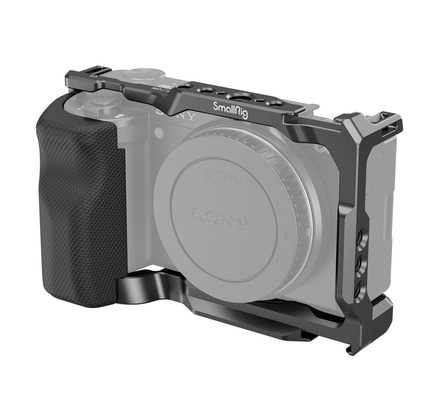 Smallrig Camera Cage com furos roscados integrados, sapata fria, alça de silicone, placa de liberação rápida, gaiola para câmera Sony ZV-E10