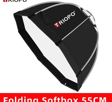 TRIOPO  90cm  Foldable Octagon Softbox dobrável octógono softbox bowens montagem para sokani x100 colbor cl60 godox aputure led luz de vídeo