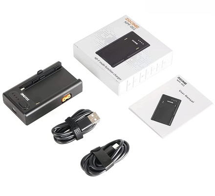 ZGCINE NP-FCarregador de bateria NP-F zgcine para sony bateria NP-F com entrada tipo-c, d-tap tipo-c USB-A saída multifuncional carregador 1/4 parafuso