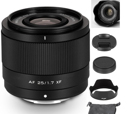 VILTROX 25mm F1.7 XF APS-C para Fuji X, lente de foco automático STM de grande abertura para câmeras Fujifilm Fuji X-Mount X-E4 X-H1 X-Pro3 X-S10 X-T4 X-T10 X-T20 X-T30 XT30II X-T200 X-H2 X-H2S X-T5 X-S20 X-T50 X-M5