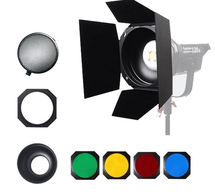 Aputure Barn Doors com 4 géis de filtro coloridos