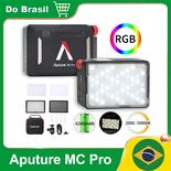 Aputure-MC Pro portátil RGBWW LED Video Light, Iluminação Mini Fotografia, Sidus Link, Controle de aplicativos, 2000K-10000K