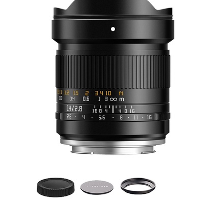 TTArtisan 14mm F2.8 E-Mount para Sony, lente primária de foco automático de quadro completo de ângulo ultra largo para câmeras E-Mount da Sony