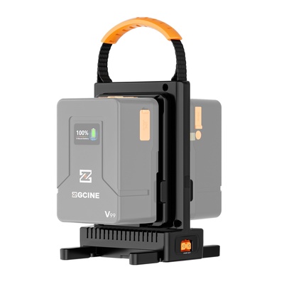 Kit de carregador duplo ZGCINE VM-C2 para carregador de bateria V-Mount, suporte para saída de comutação a quente