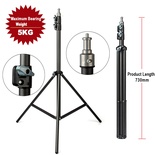 Suporte de luz EACHSHOT de 2 m, tripé de 78,7 pol. com cabeça de parafuso de 1/4, peso máximo de 5 kg para estúdio fotográfico, softbox, vídeo, flash, guarda-chuvas, iluminação refletora