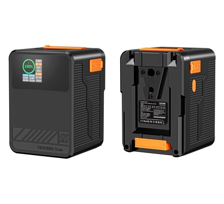 Bateria ZGCINE X160 V-Mount, 10500mAh, 156Wh/14,8V mini V-Mount, suporte para carregador rápido bidirecional PD USB-C de 100W, com PD USB-C duplo, D-TAP, porta CC dupla, tela IPS de 1,3 polegadas, para câmera, filmadora, monitor, cineasta
