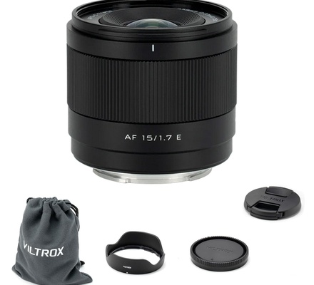 VILTROX 15 mm F1.7 APS-C Lente de foco automático ultra grande angular para câmeras Sony E-Mount FX30 ZV-E10 ZV-E10II A6700 A6600 A6500 A6400 A6300 A6100