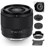 VILTROX 25mm f1.7 E-Mount Large Aperture STM APS-C Auto Focus Prime Lens for Sony E-Mount Cameras A7C A7RII A7SII A7II A7RIII A7IV A7RIV A9 A1 ZVE1 A93 A6700 A6600 A6500 A6400 FX3 ZV-E10 FX30 ZV-E10II