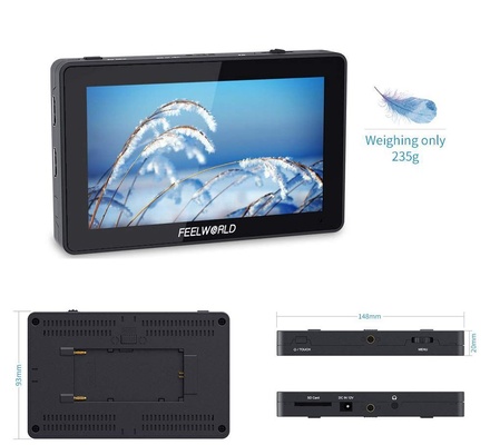 FEELWORLD F6 Plus V2 6' Polegada em-câmera dslr monitor de tela de toque com hdr 3d lut ips fhd 1920x1080 foco de vídeo assis