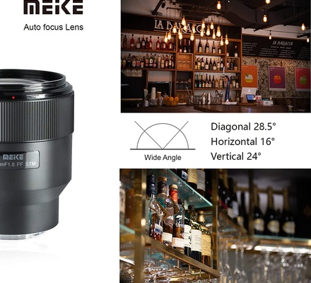 Meike 85mm F1.8 Lente de quadro completo Médio Telefoto STM Lente de foco automático para câmeras Sony E-Mount A6400 A7 III A7R II