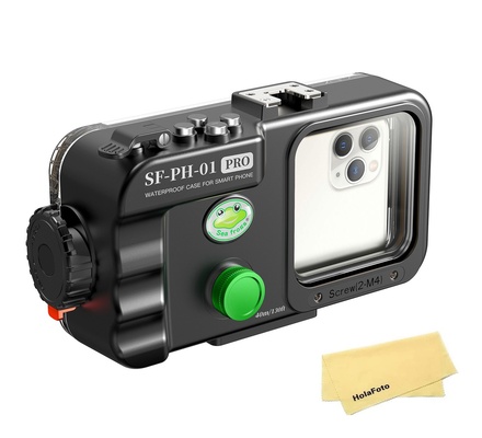 Seafrogs SF-PH-01 PRO Capa subaquática profissional à prova d'água para celular Android e iPhone