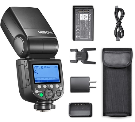 Godox V860III-N Flash Speedlite para câmera, bateria de íons de lítio de 7,2 V/2600 mAh, 2,4 G sem fio HSS 1/8000, tempo de reciclagem de 1,5 s, 10 níveis de luz LED para modelagem para Nikon (atualização V860II-N)