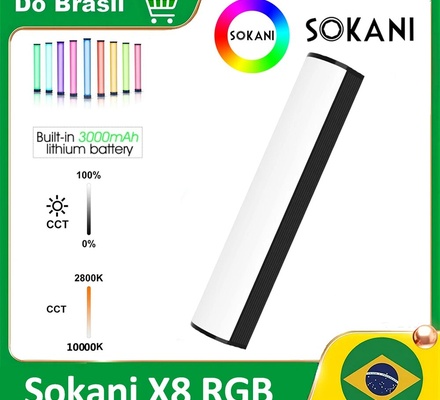 Sokani X8 RGB Luz de vídeo portátil tubo varinha colorida vara fotografia iluminação para tiktok youtube streaming ao vivo