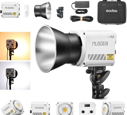 Godox-Bi LED Video Light, Bowens Mount, Controle de Aplicativos, Foto, Interior, Exterior, Tiro, 2800-6500K, ML60II