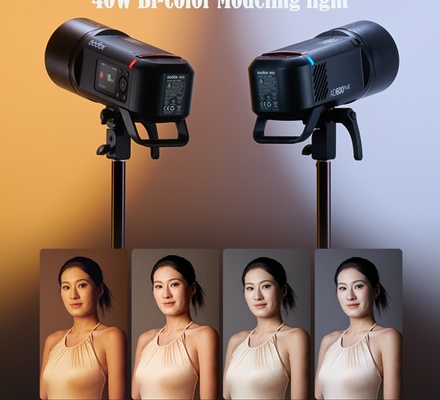 GODOX AD600ProII AD600 Pro II Disparador de Flash para Câmeras Nikon, Flash Speedlight TTL 2.4G de 600 Ws, 0,01 s-0,9 s GN87 1/8000 HSS, Luz de Modelagem Bicolor de 40 W, Flash Strobe Monolight (AD600 Pro Atualizado)