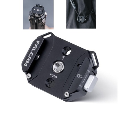 FALCAM F38B4406 F38 Base de liberação rápida multifuncional para câmera e outros equipamentos fotográficos, pode ser usada com alças de ombro