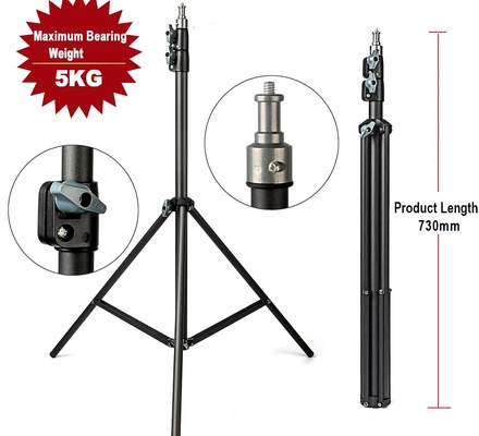 2M Light Stand 78.7in Tripod With 1/4 Screw Head Maximum Bearing Weight 5KGPhoto Studio Softbox Video Flash Umbrellas