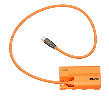 Cabo de bateria fictícia ZGCINE USB-C PD para NPF (NPF-550), 60 cm/1,97 pés, saída 9-12 V/2 A, fio trançado