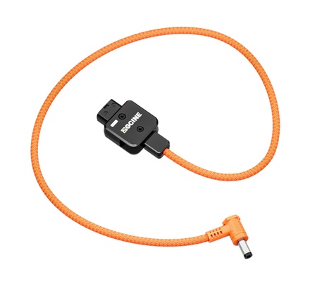 Cabo de alimentação ZGCINE D-Tap para CC de 60 cm/1,97 pés, giratório em 180° com fio trançado para bateria V-mount/Gold Mount