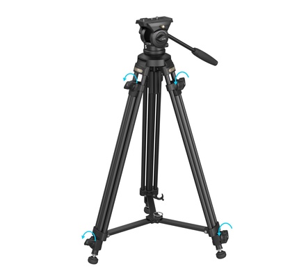 SmallRig AD-50 Lite Lightweight Video Tripod with 360° Fluid Head Quick Release Plate Load up to 5kg for DSLR Camera Camcorder
