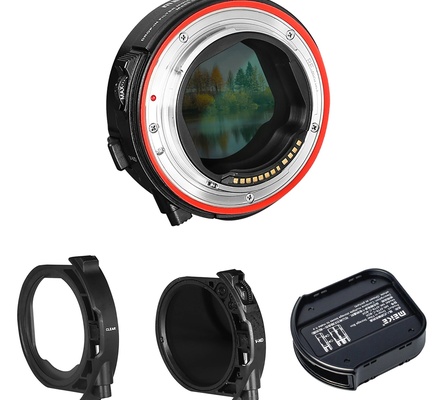 Meike Mk-EFTR-C Drop-In Filter Vnd And Clear Filter Metal Auto-Focus Mount Adapter With Filter Storage Box For Canon Ef To Canon Eos R Rp R5 R6 R7 R10 C70 Caneras