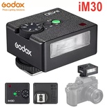Godox iM30 Mini Camera Flash for Canon Fuiji f1-230 Sony zv1 zve10 Ricoh gr3 Nikon Panasonic Olympus Pentax Cameras