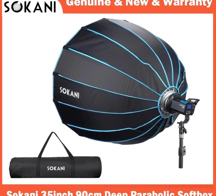 Softbox Sokani Deep Octagon com Grade, Luz de Montagem Bowen, X100 Colbor CL60 Amaran 300c 200XS 60X S, Godox SL60W, 90cm
