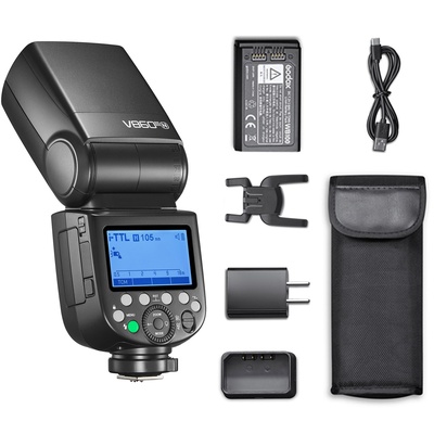 Godox V860III-N Flash Speedlite para câmera, bateria de íons de lítio de 7,2 V/2600 mAh, 2,4 G sem fio HSS 1/8000, tempo de reciclagem de 1,5 s, 10 níveis de luz LED para modelagem para Nikon (atualização V860II-N)
