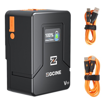 ZGCINE ZG V99 Bateria em V, Banco de Potência para Câmera, Celular, Computador, BMPCC, 6K Pro, Canon R5C, Sony FX3, 6800mAh