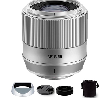 Lente Prime TTArtisan 56mm F1.8 Z-Mount Autofoco APS-C para Câmeras Nikon Z-Mount Z50 ZFC Z30 Z5 Z6 Z7 Z6II Z7II Z9 Z8 ZF - Prata