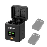 Caixa carregadora dupla USB-C ZGCINE PS-BLK22 com carregamento rápido PD para Panasonic DMW-BLK22, compatível com LUMIX S5 S5M2 S5M2X S9 GH7 GH6 GH5M2 GH5S GH5 G9 G9M2, sem bateria embutida